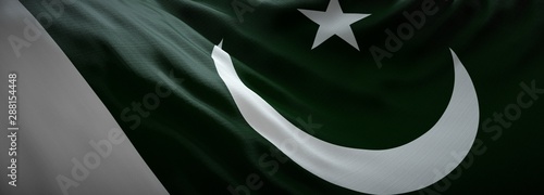 Bild auf Leinwand Pakistan flag. Pakistani web banner.