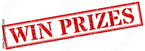 win prizes stamp. win prizes square grunge sign. win prizes