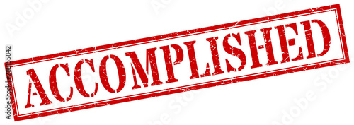 accomplished stamp. accomplished square grunge sign. accomplished