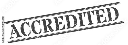 accredited stamp. accredited square grunge sign. accredited