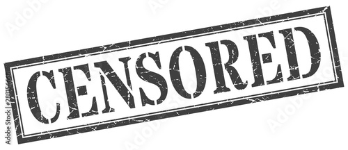 censored stamp. censored square grunge sign. censored