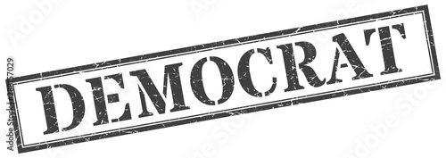 democrat stamp. democrat square grunge sign. democrat