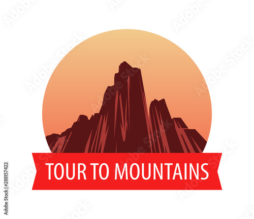 Logotype template with Moun...