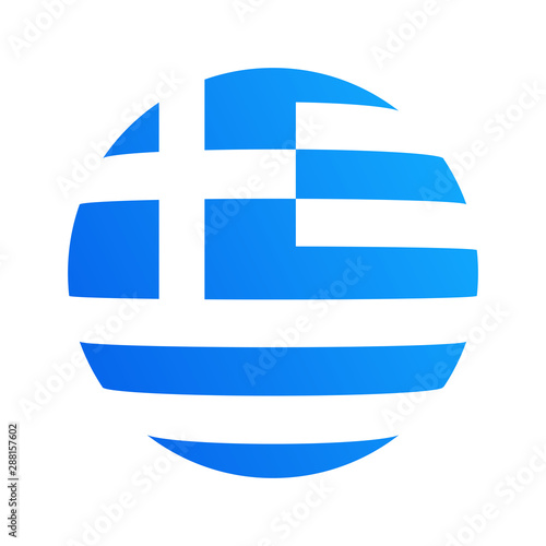 Round icon with flag of Gre...