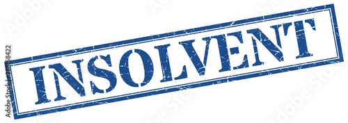 insolvent stamp. insolvent square grunge sign. insolvent