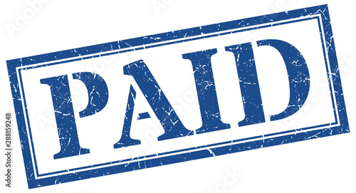 paid stamp. paid square grunge sign. paid