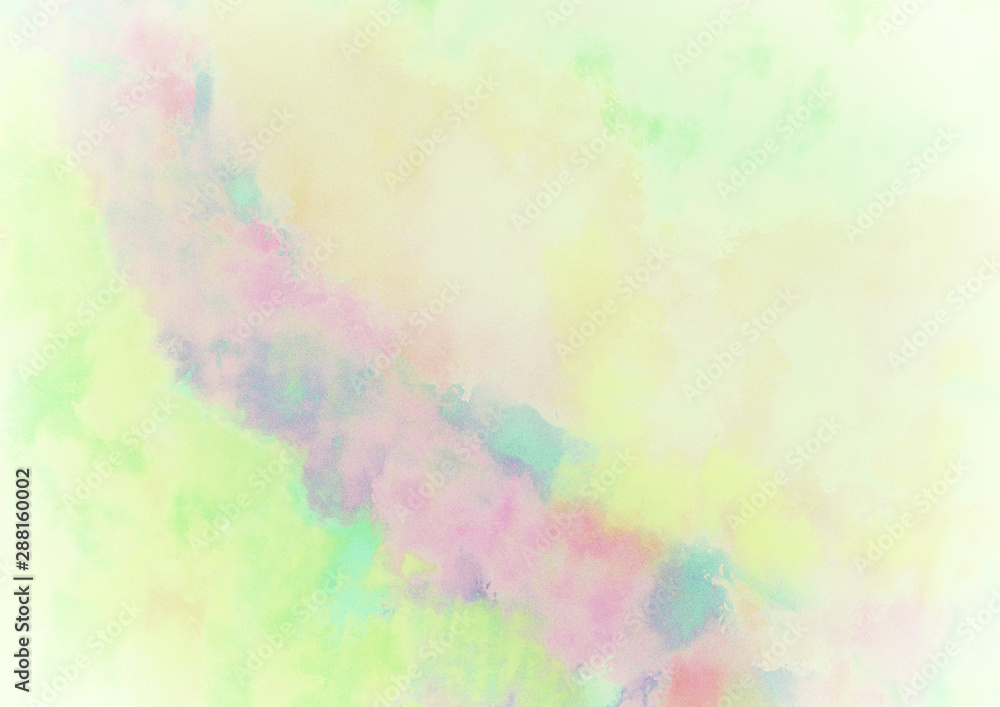 Abstract Lime-pink watercolor background