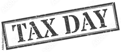 tax day stamp. tax day square grunge sign. tax day