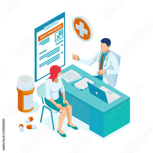 Online doctor at work. Health medical science. Medicine and pharmacy banners. Pharmacist care for the patient. Medicine industry.