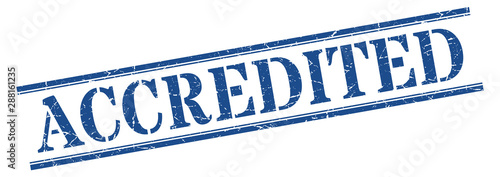 accredited stamp. accredited square grunge sign. accredited