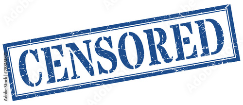 censored stamp. censored square grunge sign. censored