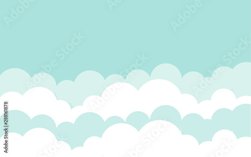 Sky clouds background or banner vector illustration