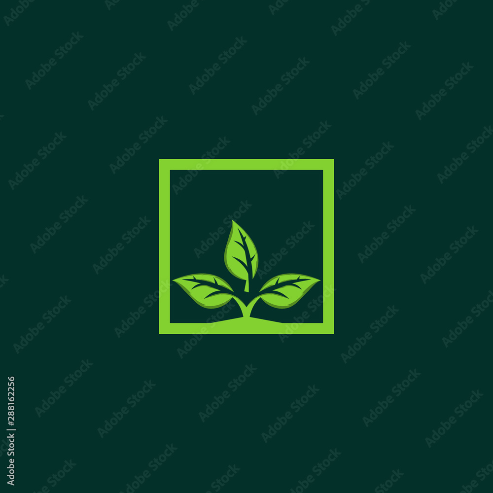Leaf Plant Naturally Simple Icon Logo Element Design Template Leaf Plant Naturally Simple Icon Logo Element Design Template