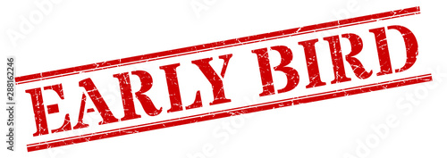 early bird stamp. early bird square grunge sign. early bird
