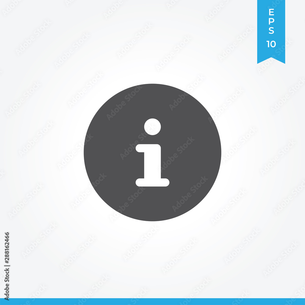 Information button vector icon, simple sign for web site and mobile app. Information button vector icon, simple sign for web site and mobile app.
