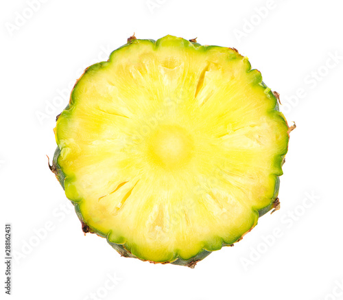 pineapple with slices isolated Clipping Path