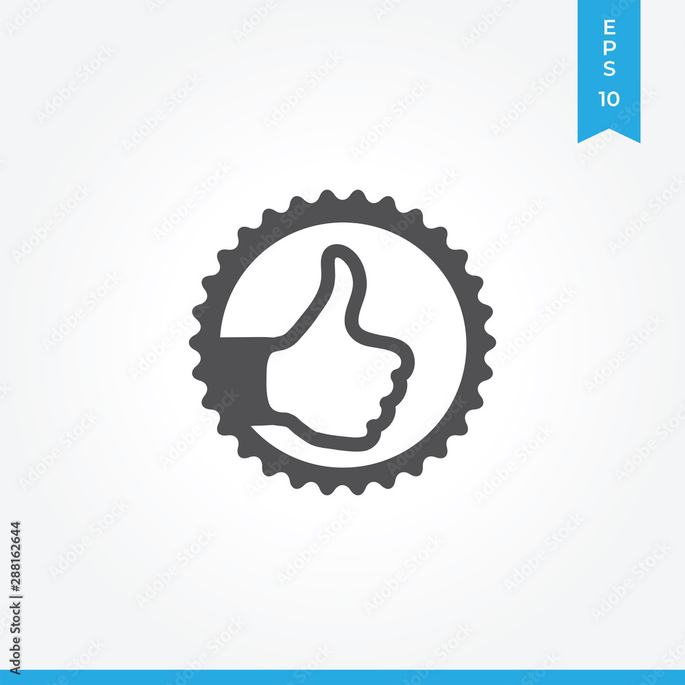Thumb up vector icon, simple sign for web site and mobile app. Thumb up vector icon, simple sign for web site and mobile app.