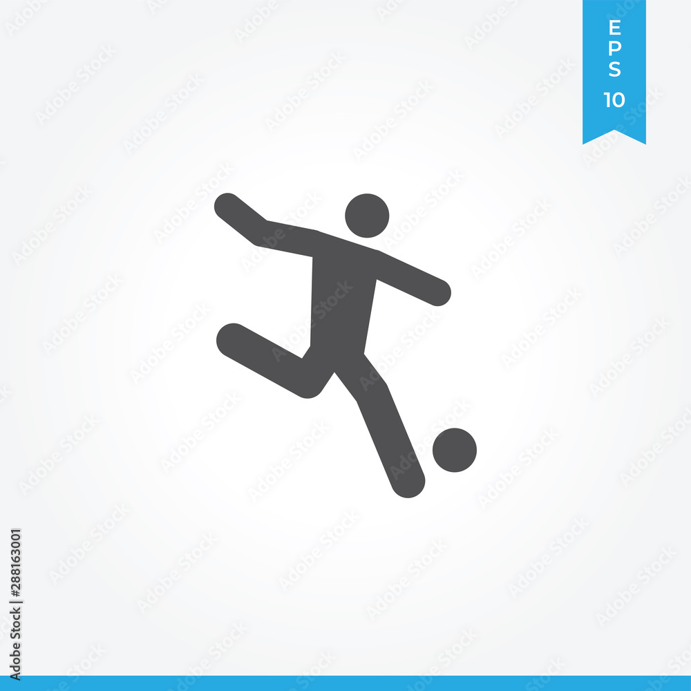 Football player vector icon, simple sign for web site and mobile app.