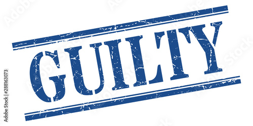 guilty stamp. guilty square grunge sign. guilty