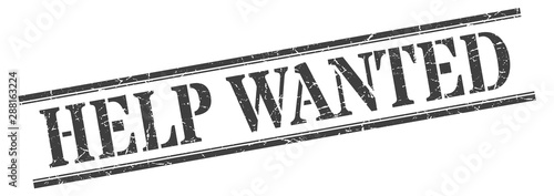 help wanted stamp. help wanted square grunge sign. help wanted