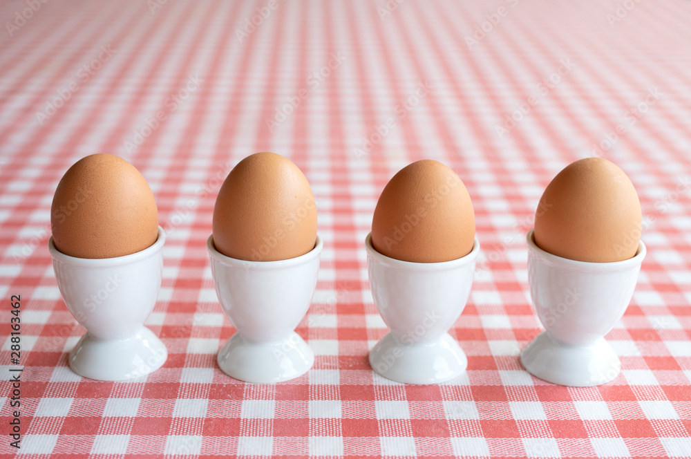 Four boiled eggs in a row Four boiled eggs in a row