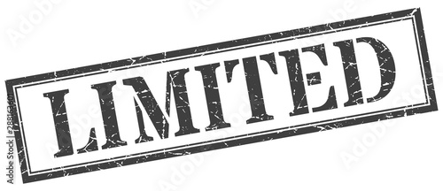 limited stamp. limited square grunge sign. limited