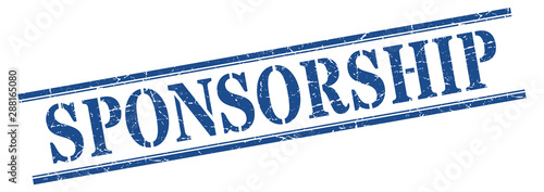 sponsorship stamp. sponsorship square grunge sign. sponsorship