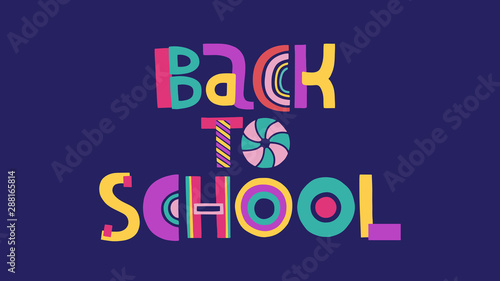 Wallpaper Mural Welcome back to school cartoon handdrawn lettering Torontodigital.ca