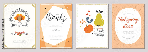Thanksgiving greeting cards and invitations.