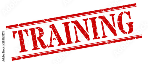 training stamp. training square grunge sign. training