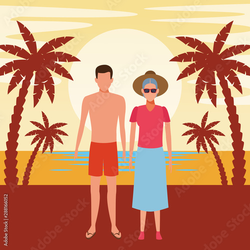 summer vacation cartoon