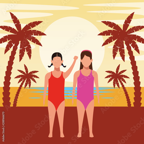 summer vacation cartoon