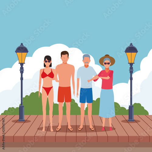 summer vacation cartoon