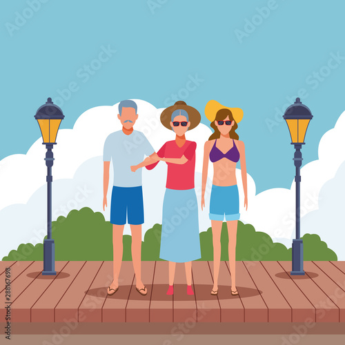 summer vacation cartoon