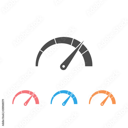 Customer satisfaction meter, speedometer. icon set. Vector