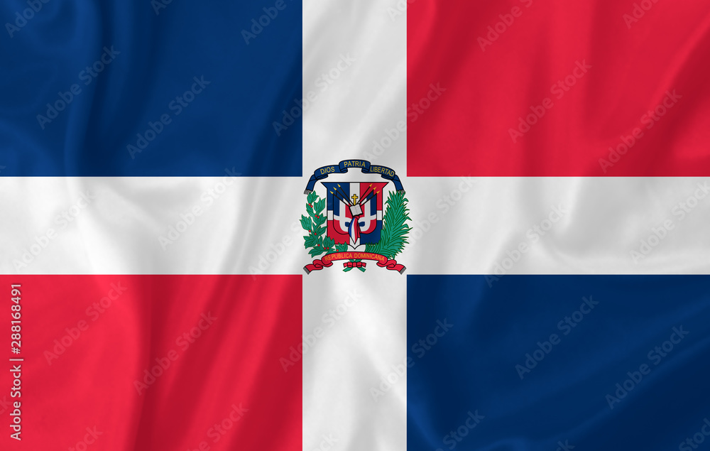 Fototapeta premium Dominican Republic waving flag