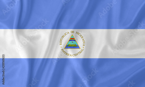 Nicaragua waving flag