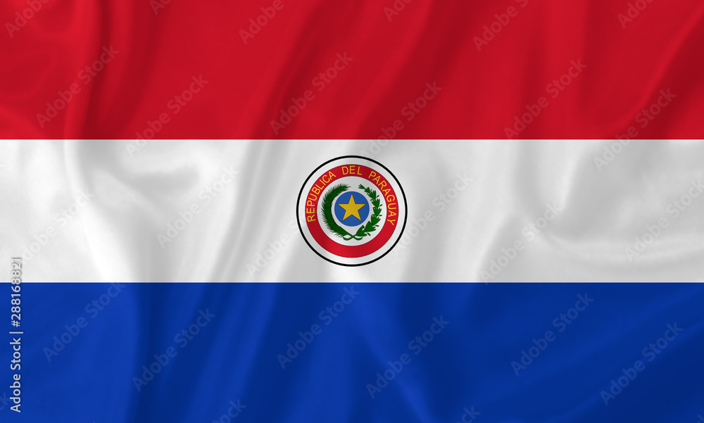 Paraguay waving flag