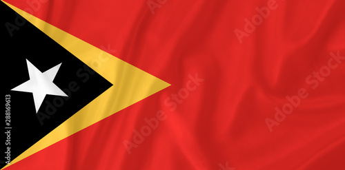 East Timor waving flag