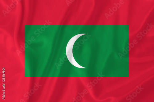 Maldives waving flag