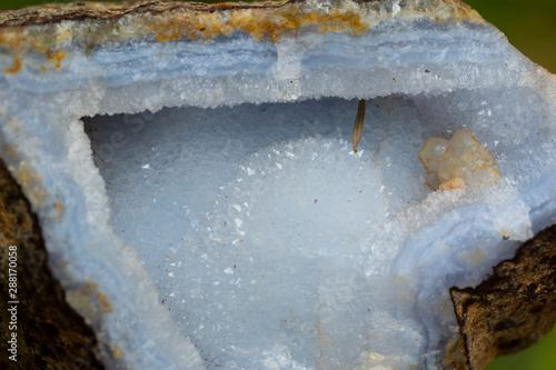 blue chalcedony mineral specimen stone rock gem quartz crystal photo