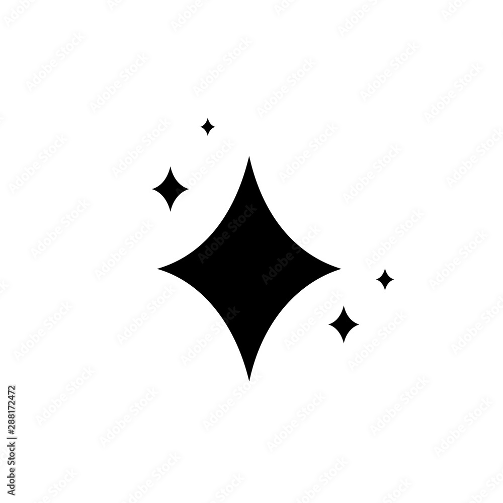 Shine icon, Clean star icon on white. Vector illustration Shine icon, Clean star icon on white. Vector illustration