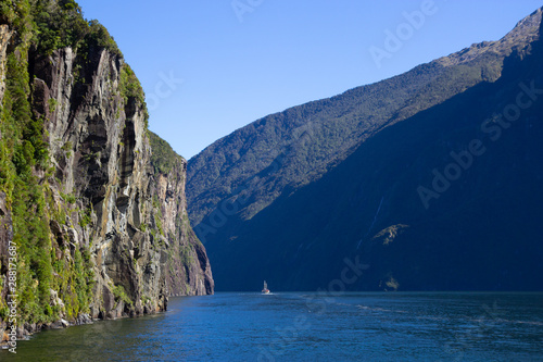 view of famous Mildford Sound, fjord in New Zealand