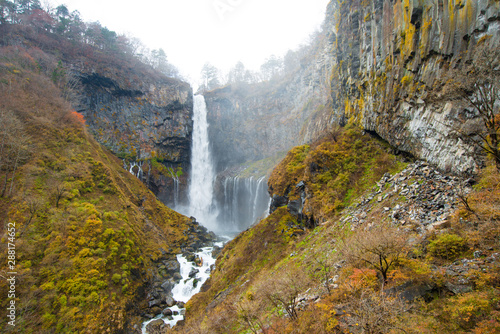 Kegon water Falls from Chuzenji lake at Nikko  Japan