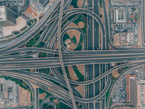 a huge traffic intersection perfect symbol for decision making