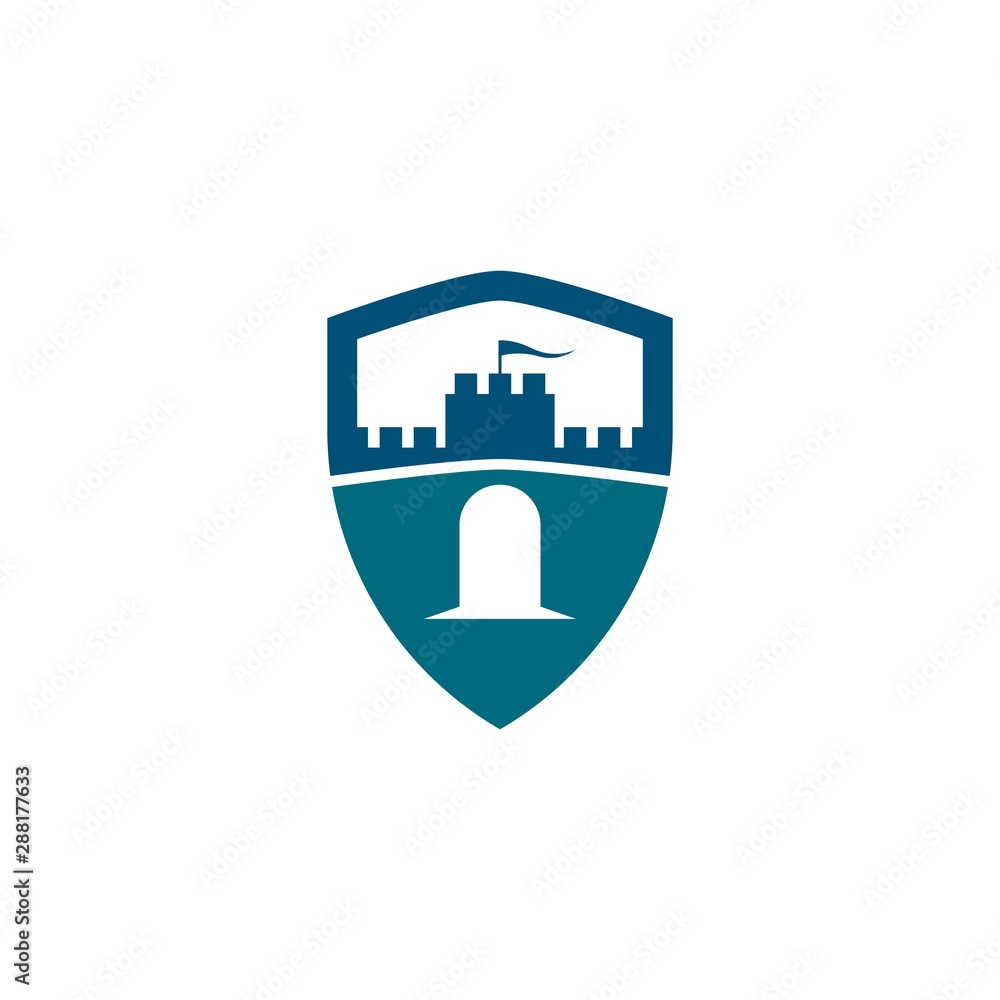 Castle logo template vector icon Castle logo template vector icon