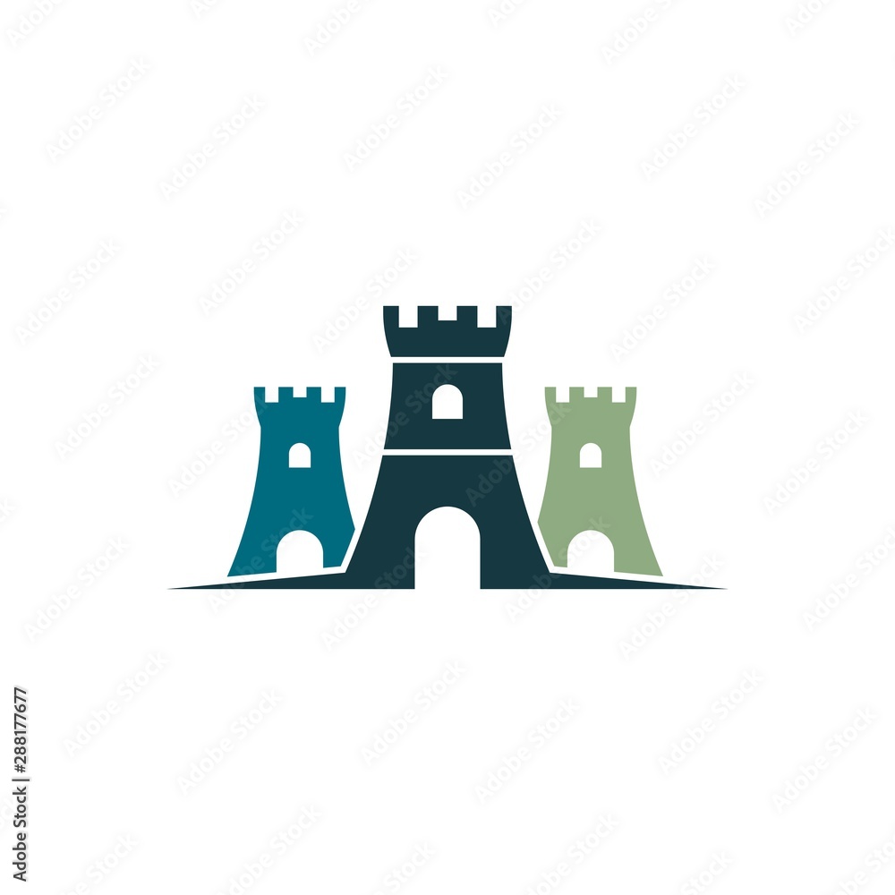 Castle logo template vector icon Castle logo template vector icon