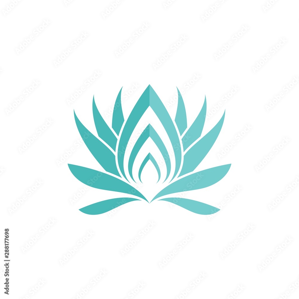 Beauty flowers logo template