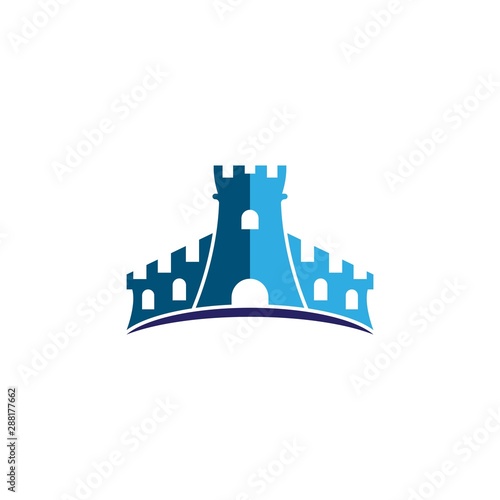 Castle logo template vector icon