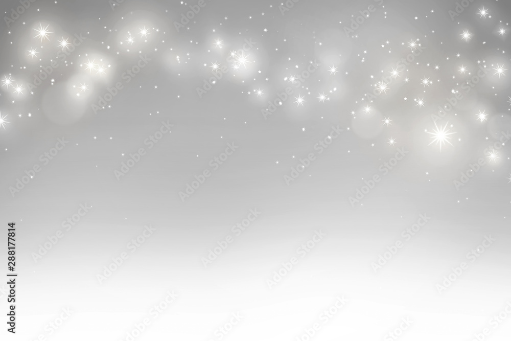 Bokeh on silver background for Christmas Bokeh on silver background for Christmas